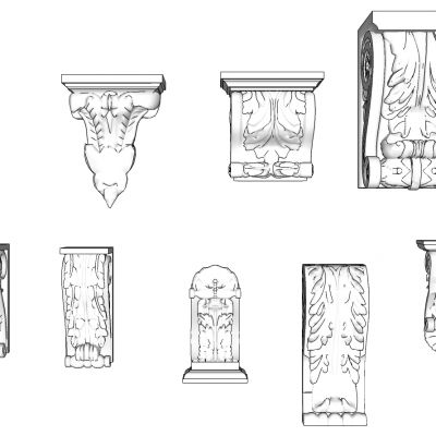 欧式法式雕花构件角花