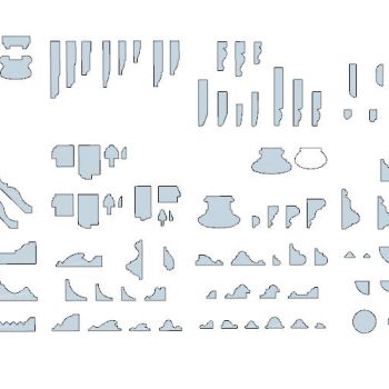 欧式法式石膏线条踢脚线腰线剖面截面样条线