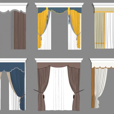 欧式法式美式新中式窗帘帘头