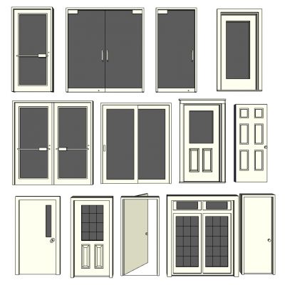 现代玻璃花格滑轨移动推拉门