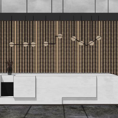 新中式服务台接待台