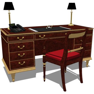 美式法式欧式实木桌子椅子电话台灯