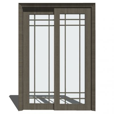 新中式玻璃推拉门门扇