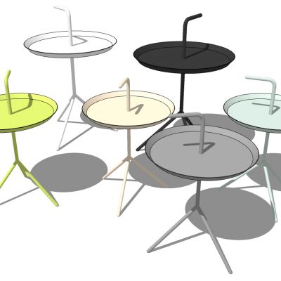 现代金属铁艺边几