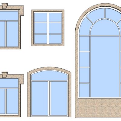 欧式建筑别墅窗窗户