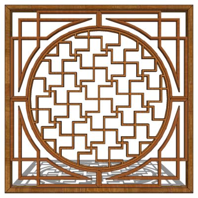 中式花格花窗屏风隔断