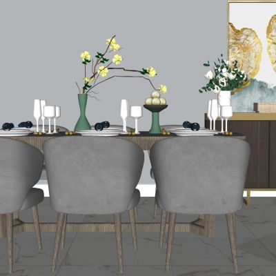 北欧现代轻奢餐桌