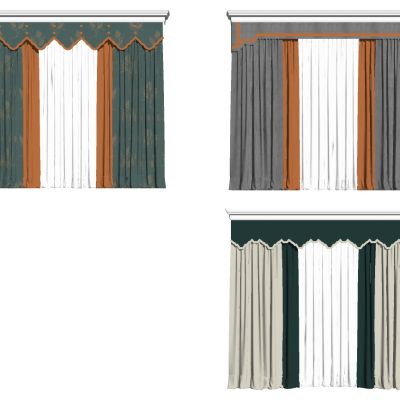 欧式法式美式新中式窗帘帘头