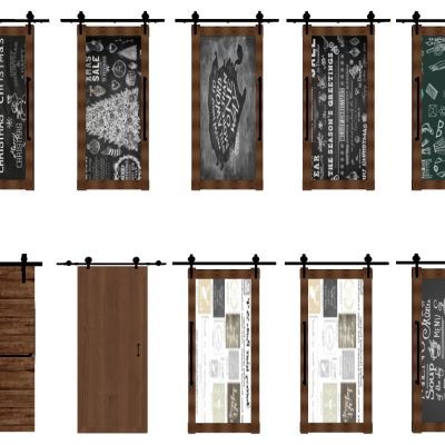 工业风实木谷仓门