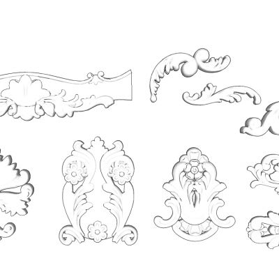 欧式法式雕花石膏雕花花纹