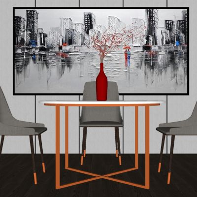 北欧现代圆形餐桌