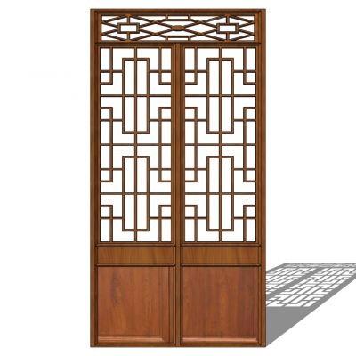 中式花格屏风隔断