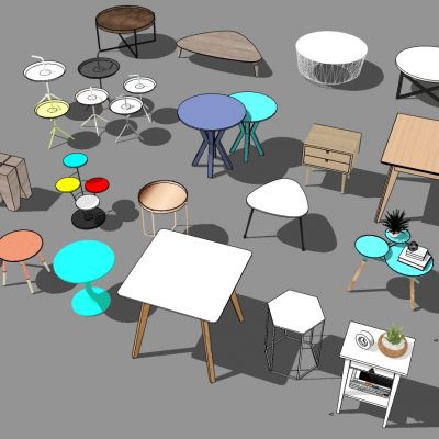 现代北欧茶几边几圆几