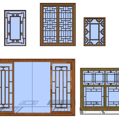 中式花格窗户花窗