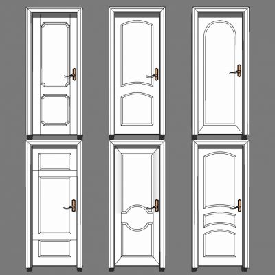 现代单开房门组合
