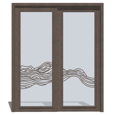 新中式玻璃推拉门门扇