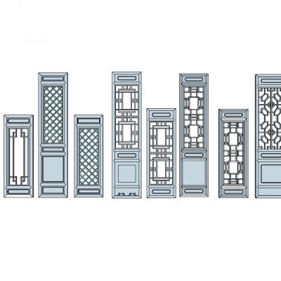 新中式花格屏风花窗门隔断窗花格