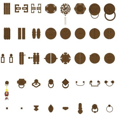 中式抽屉柜门把手拉手五金件