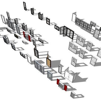 现代平板门建筑窗