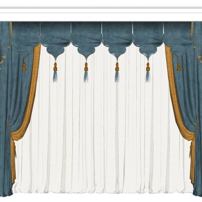 新中式欧式窗帘帘头