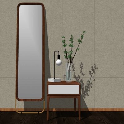 现代换衣镜床头边几柜