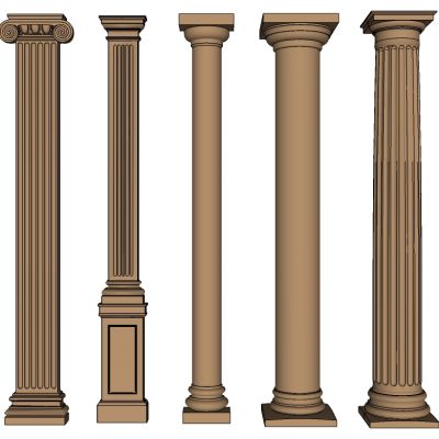 欧式法式罗马柱柱头柱基