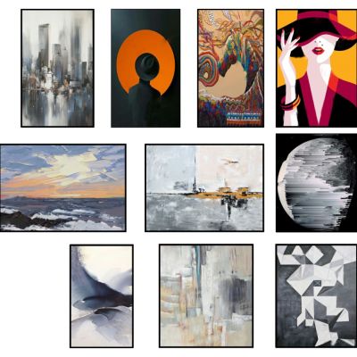 现代抽象挂画人物装饰画