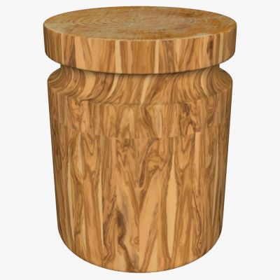 现代新中式原木木墩板民宿民俗乡村边几