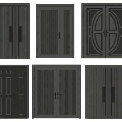 欧式法式现代新中式大门子母门