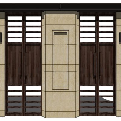 中式欧式庭院别墅大门