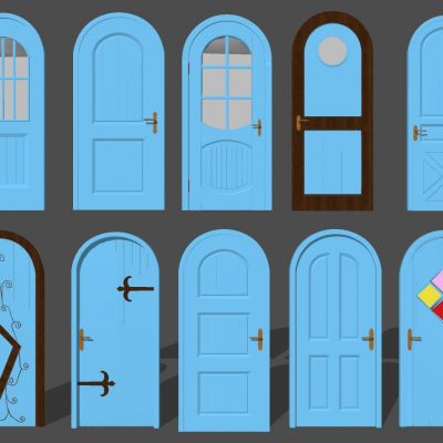 地中海木门SU模型