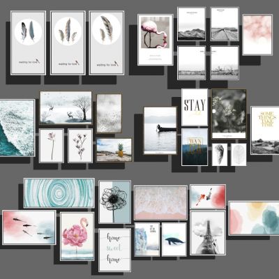 北欧现代小清新装饰挂画照片墙
