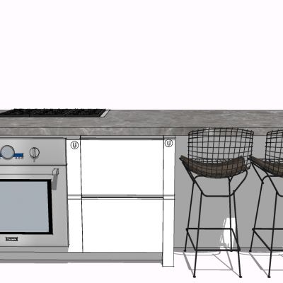 现代大理石吧台金属铁艺吧椅