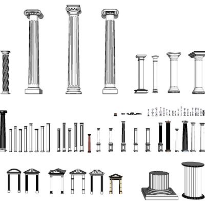 欧式法式罗马柱子