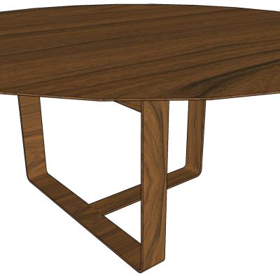 现代实木茶几边几圆几