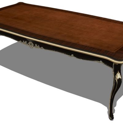 欧式法式美式金属雕花实木餐桌