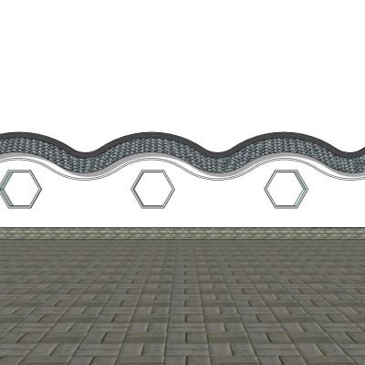 中式徽派建筑院墙