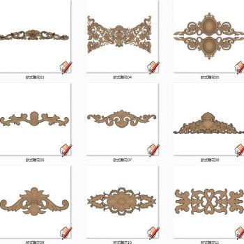 欧式法式雕花石膏雕花花纹构件