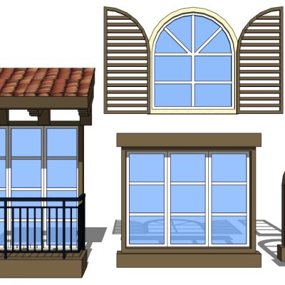欧式建筑别墅窗