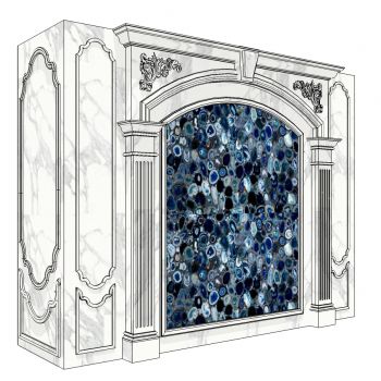 欧式法式拱形套口套线石膏雕花