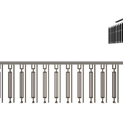 新中式铁艺楼梯护栏