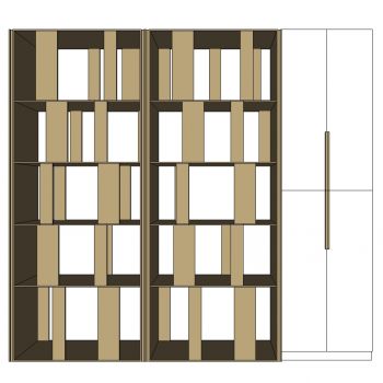 金属隔断书柜装饰柜
