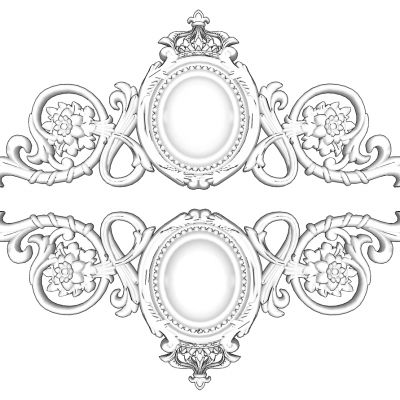 欧式法式雕花石膏雕花花纹