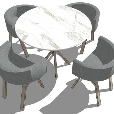 北欧现代圆形餐桌