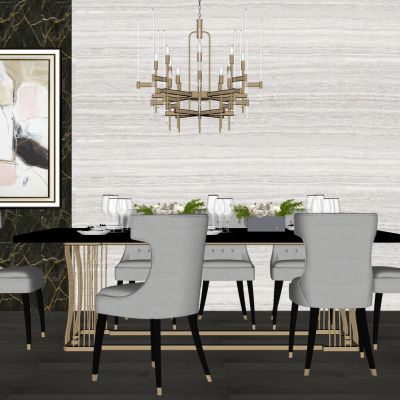 简欧式新古典轻奢餐桌