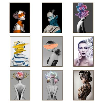 现代美发人物装饰画挂画