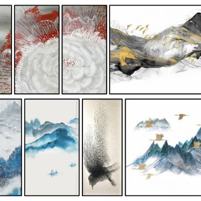 现代新中式抽象挂画装饰画