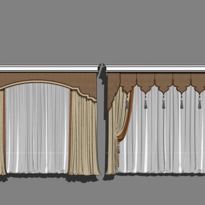 新中式简欧式法式窗帘帘头