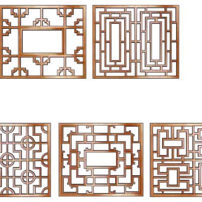 中式花格雕花窗户景观窗