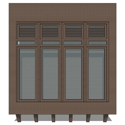 现代建筑阳台窗户